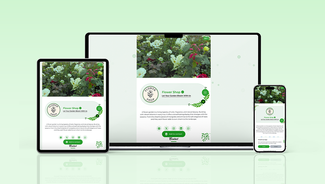 Garden mockup