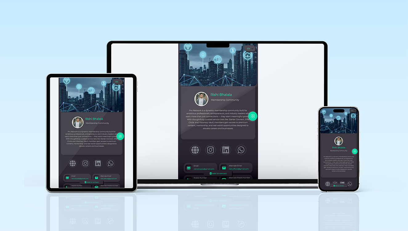 Network Card mockup
